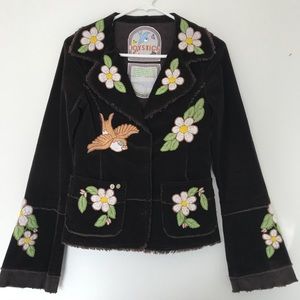 Johnny Was Joystick Embroidered Corduroy Jacket
